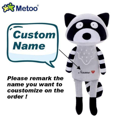 Planet Gates 35cm / Raccoon and Name 35cm Metoo Cartoon Stuffed Animals Plush Toys Fox Raccoon Giraffe Squirrel Koala Dolls For Kids Girls Birthday Christmas Gifts