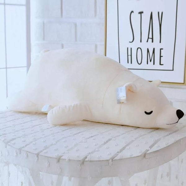Planet Gates 35cm / white bear 35-110CM Kawaii Dressed Polar Bear Stuffed Animals Big Size Super Soft Animal Cushion Sleeping Pillow Plush Toy Kid