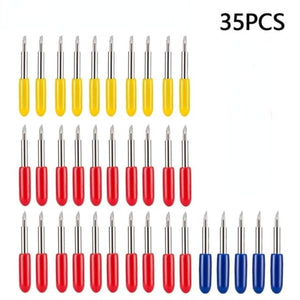 Planet Gates 35Pcs set 1 set Roland Cricut Plotter Blade 30/45/60 Degrees Knife Cutter Blades Vinyl Cutter Offset Knife Replacement Carving Tool
