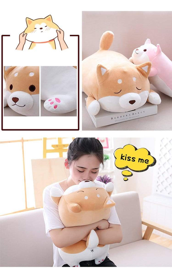 Planet Gates 36/55 Cute Fat Shiba Inu Dog Plush Toy Stuffed Soft Kawaii Animal Cartoon Pillow Lovely Gift for Kids Baby Children Good Quality