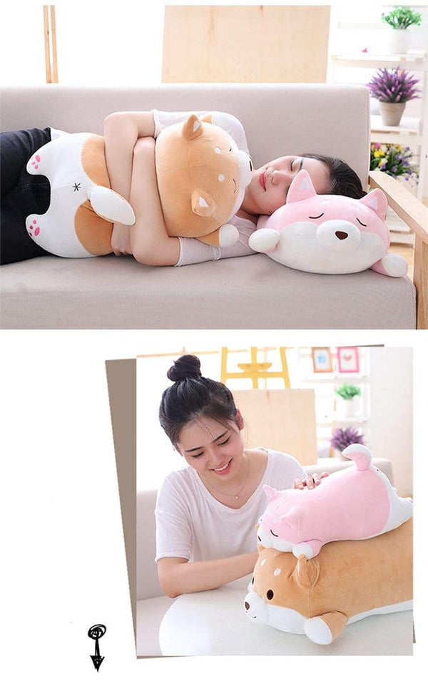 Planet Gates 36/55 Cute Fat Shiba Inu Dog Plush Toy Stuffed Soft Kawaii Animal Cartoon Pillow Lovely Gift for Kids Baby Children Good Quality