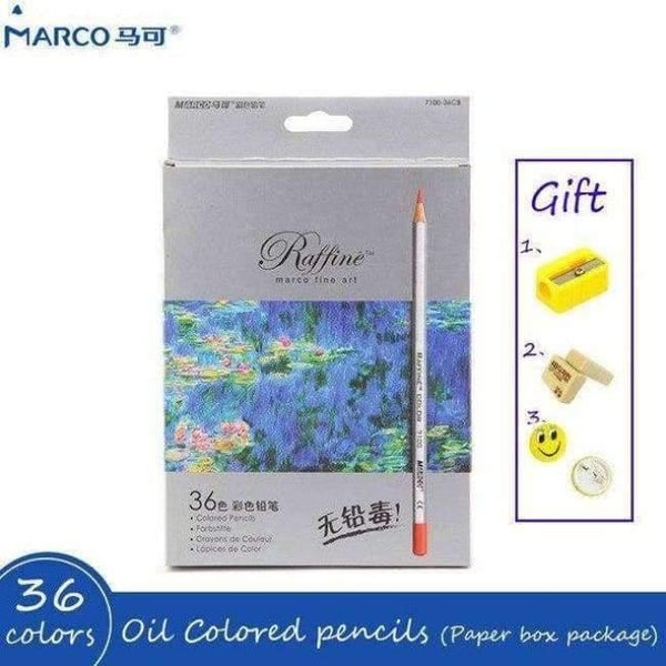 Planet Gates 36 colored 72pcs Colored Pencil Painting Set Raffine Pencils Non-toxic Lead-free Oily Color Pencil Writing Pen Office School Supplies