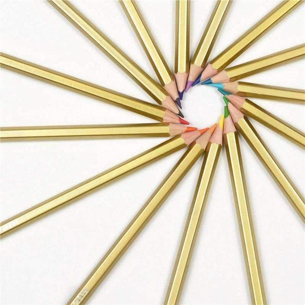 Planet Gates 36 Piece/Lot Watercolor Pencil Painting Set Oil Color Lead Box Water-soluble Non-toxic Oil Pencil Writing Pen Art Supplies