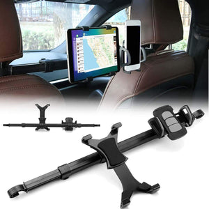 Planet Gates 360 Degree Rotating Bracket Car Back Seat Headrest Mount Holder Tablet Pad Smart Phone Extendable Storage Stands Car Game Rack