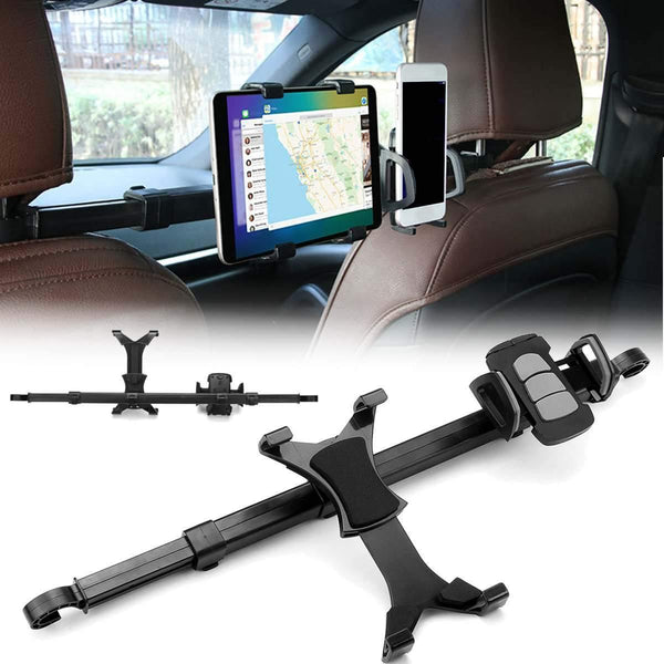 Planet Gates 360 Degree Rotating Bracket Car Back Seat Headrest Mount Holder Tablet Pad Smart Phone Extendable Storage Stands Car Game Rack
