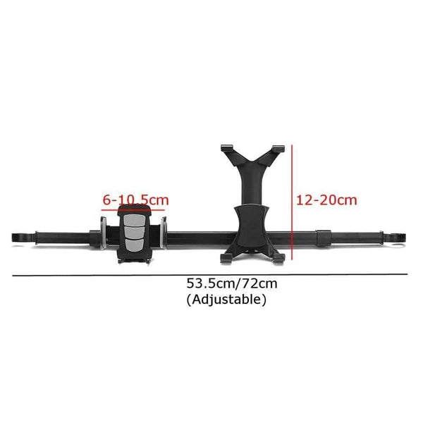 Planet Gates 360 Degree Rotating Bracket Car Back Seat Headrest Mount Holder Tablet Pad Smart Phone Extendable Storage Stands Car Game Rack