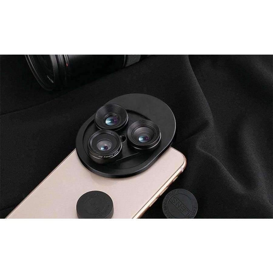 Planet Gates 360 Rotation Phone Lens Wide Angle + Macro + Fisheye 3 in 1 Camera for Smartphone iPhone Samsung Huawei Xiaomi Mobile