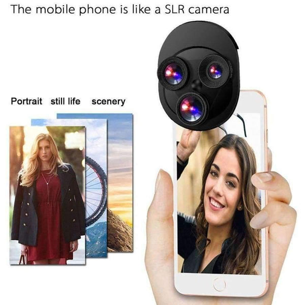 Planet Gates 360 Rotation Phone Lens Wide Angle + Macro + Fisheye 3 in 1 Camera for Smartphone iPhone Samsung Huawei Xiaomi Mobile