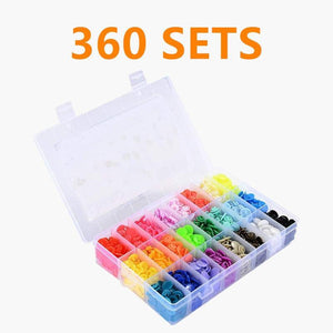 Planet Gates 360 sets U Shape Fastener Snap Pliers & 360 Sets T5 Snap Poppers Plastic Buttons Kit Snaps Cloth Buttons DIY Sewing And Crafting Tool