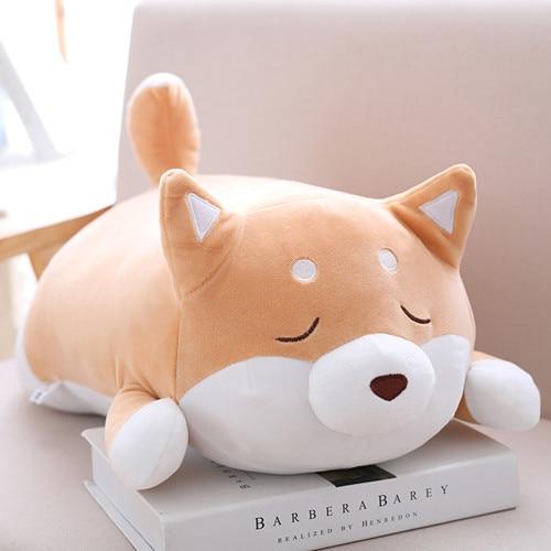 Planet Gates 36cm / brown close eyes 36/55 Cute Fat Shiba Inu Dog Plush Toy Stuffed Soft Kawaii Animal Cartoon Pillow Lovely Gift for Kids Baby Children Good Quality