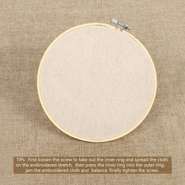 Planet Gates 36cm DIY Embroidery Hoop Tool Art Craft Cross Stitch Chinese Traditional Circle Round Bamboo Frame Sewing Manual Accessories