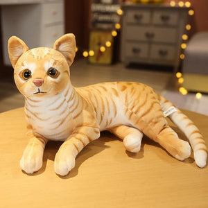 Planet Gates 36cm yellow Simulation Pillow Cat Plush Toys Realistic Animal Pet Children Home Decoration Holiday Christmas Gift