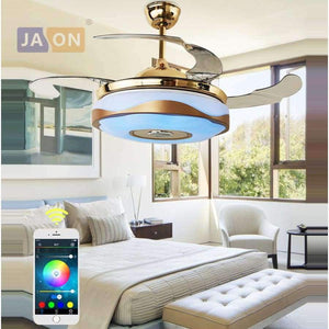 Planet Gates 36inch normal LED Modern Alloy Acryl ABS Bluetooth Musical Ceiling Fan.LED Lamp.LED Light.Ceiling Lights.LED Ceiling Light.For Foyer Bedroom
