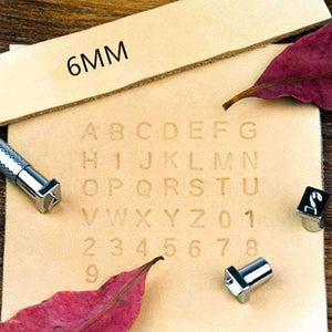 Planet Gates 36Pcs Alphabet Letter Leather Stamper Set 3mm/6mm Steel Punch Metal Leather Punching Tools for DIY Leather Craft Tools