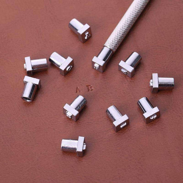 Planet Gates 36Pcs Alphabet Letter Leather Stamper Set 3mm/6mm Steel Punch Metal Leather Punching Tools for DIY Leather Craft Tools