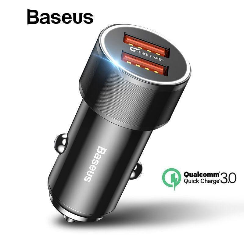 Planet Gates 36W Dual USB Quick Charge QC 3.0 Car Charger For iPhone USB Type-C PD Fast Charger Mobile Phone Quick Charger Car-Charger