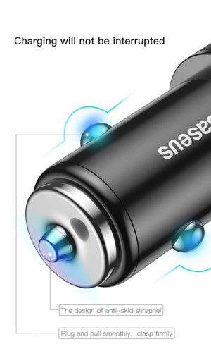 Planet Gates 36W Dual USB Quick Charge QC 3.0 Car Charger For iPhone USB Type-C PD Fast Charger Mobile Phone Quick Charger Car-Charger