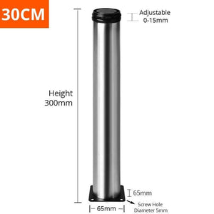 Planet Gates 370803 Height 300mm Stainless Steel Furniture Leg Adjustable Table Feet Replacement Cabinet Sofa Metal Foot With Screws Furniture Hardware
