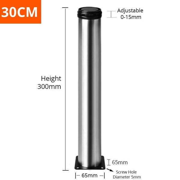Planet Gates 370803 Height 300mm Stainless Steel Furniture Leg Adjustable Table Feet Replacement Cabinet Sofa Metal Foot With Screws Furniture Hardware