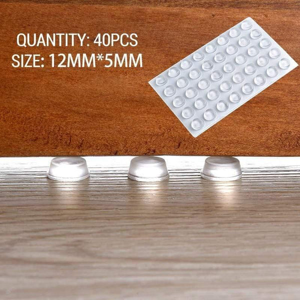 Planet Gates 371101 12x5mm - 40pcs 30-80 Grain Silicon Door Stops Pad Transparent Rubber Kitchen Cabinet Catches Self-Adhesive Damper Buffer Furniture Hardware