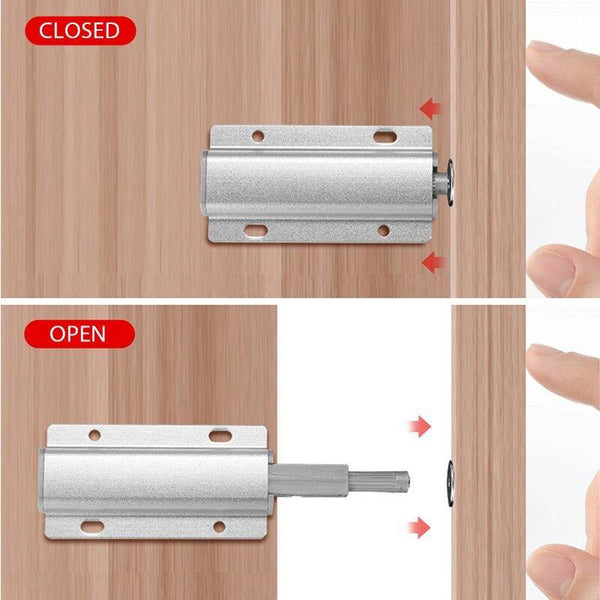 Planet Gates 371101 5pcs/lot Aluminum Alloy Push To Open Cabinet Catches Door Stops Magnetic Touch Stop Kitchen Invisible Cabinet Pulls Hardware