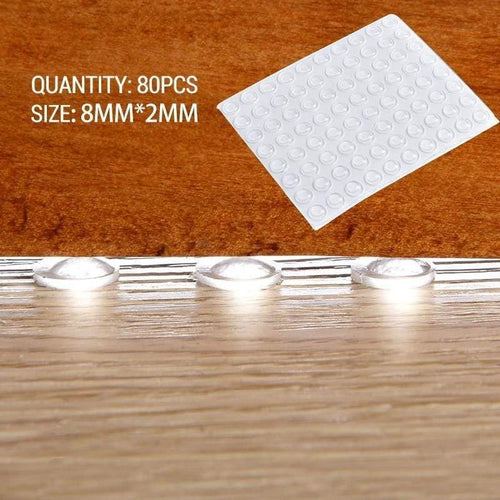 Planet Gates 371101 8x2mm - 80pcs 30-80 Grain Silicon Door Stops Pad Transparent Rubber Kitchen Cabinet Catches Self-Adhesive Damper Buffer Furniture Hardware