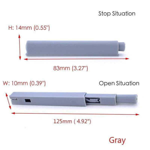 Planet Gates 371101 XG-05A  gray 4 Pieces Gray White Kitchen Cabinet Door Stop Drawer Soft Quiet Closer Push To Open System Damper Buffers With Screws