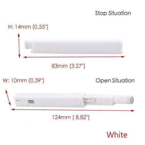 Planet Gates 371101 XG-05A  white 4 Pieces Gray White Kitchen Cabinet Door Stop Drawer Soft Quiet Closer Push To Open System Damper Buffers With Screws