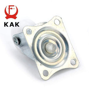 Planet Gates 371103 4pcs KAK-7425 10KG Universal Swivel Casters 1" Wheels Castor White PP Nylon Dual Roller Wheel For Platform Trolley Chair
