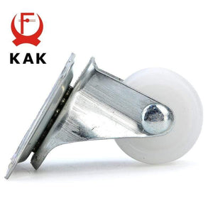Planet Gates 371103 4pcs KAK-7425 10KG Universal Swivel Casters 1" Wheels Castor White PP Nylon Dual Roller Wheel For Platform Trolley Chair