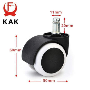 Planet Gates 371103 5PCS KAK 2 Inch Universal Office Chair Caster Replacement 50KG Household Chair Wheel Rubber Safe Roller Furniture Hardware