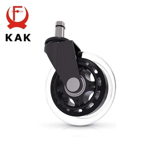 Planet Gates 371103 5PCS KAK 3" Universal Mute Wheel Office Chair Caster Replacement 60KG Casters Rubber Soft Safe Roller Furniture Wheel Hardware