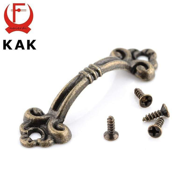 Planet Gates 371104 10pcs KAK Handles Knobs Pendants Flowers For Drawer Wooden Jewelry Box Furniture Hardware Bronze Tone Handle Cabinet Pulls