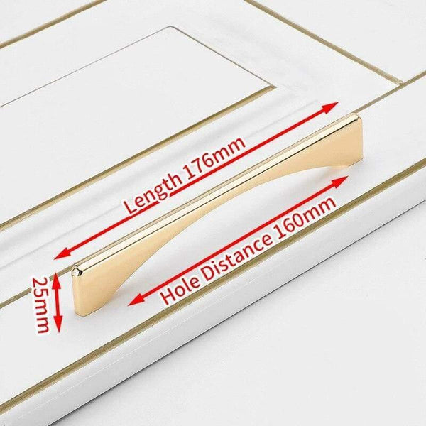 Planet Gates 371104 160mm Nordic Bright Gold Cabinet Handles Solid Drawer Knobs Kitchen Handles Cupboard Door Pulls Furniture Handle Cabinet Hardware
