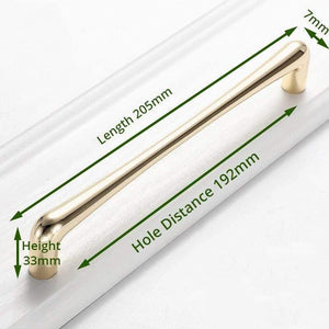Planet Gates 371104 192mm European Style Bright Gold Cabinet Handles Drawer Knobs Kitchen Handle Cupboard Door Pulls Furniture Handle Cabinet Hardware