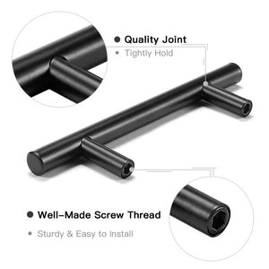 Planet Gates 371104 2" ~ 24" Kitchen Door T Bar Pull Straight Handle Knobs Cabinet Pull Diameter 10mm Stainless Steel Handles Furniture Hardware
