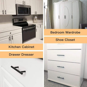 Planet Gates 371104 2" ~ 24" Kitchen Door T Bar Pull Straight Handle Knobs Cabinet Pull Diameter 10mm Stainless Steel Handles Furniture Hardware