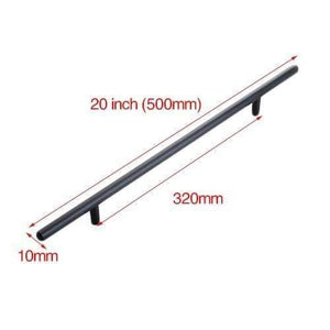 Planet Gates 371104 320mm - 20 inch 2" ~ 24" Kitchen Door T Bar Pull Straight Handle Knobs Cabinet Pull Diameter 10mm Stainless Steel Handles Furniture Hardware