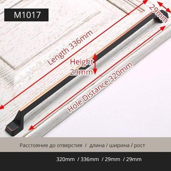 Planet Gates 371104 320mm American Style Black Cabinet Knobs And Handles Zinc Alloy Kitchen Handle Door Pulls Furniture Handle Hardware