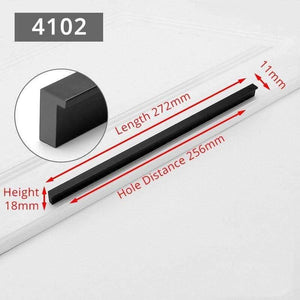 Planet Gates 371104 4102-256 Fashion Black Hidden Cabinet Handles Aluminum Alloy Kitchen Handles Cupboard Pulls Drawer Knobs Furniture Room Door Hardware
