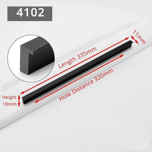 Planet Gates 371104 4102-320 Fashion Black Hidden Cabinet Handles Aluminum Alloy Kitchen Handles Cupboard Pulls Drawer Knobs Furniture Room Door Hardware