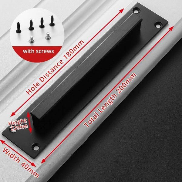 Planet Gates 371104 5053 Black Fashion Black Cabinet Handles Aluminum Alloy Kitchen Door Handles Cupboard Pulls Drawer Knobs Furniture Room Door Hardware