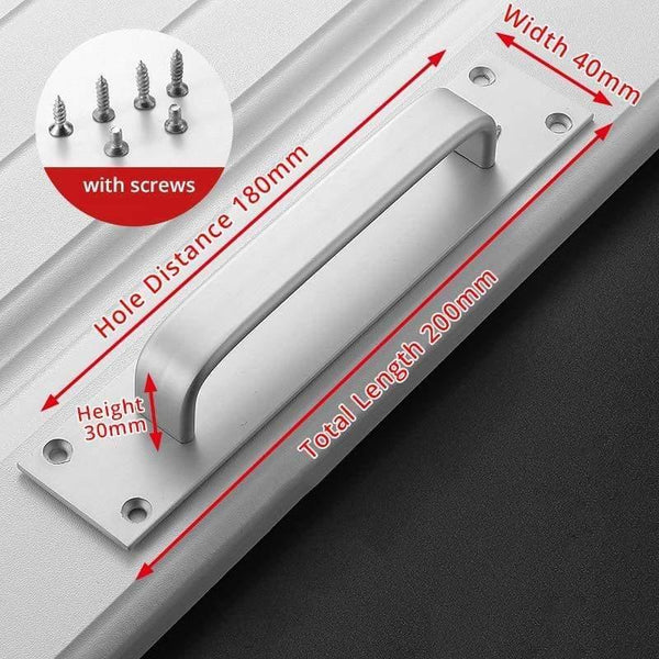 Planet Gates 371104 5702 Silver Fashion Black Cabinet Handles Aluminum Alloy Kitchen Door Handles Cupboard Pulls Drawer Knobs Furniture Room Door Hardware