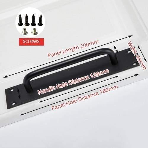 Planet Gates 371104 5704 Black Fashion Black Cabinet Handles Aluminum Alloy Kitchen Door Handles Cupboard Pulls Drawer Knobs Furniture Room Door Hardware