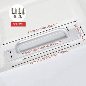 Planet Gates 371104 5704 Silver Fashion Black Cabinet Handles Aluminum Alloy Kitchen Door Handles Cupboard Pulls Drawer Knobs Furniture Room Door Hardware