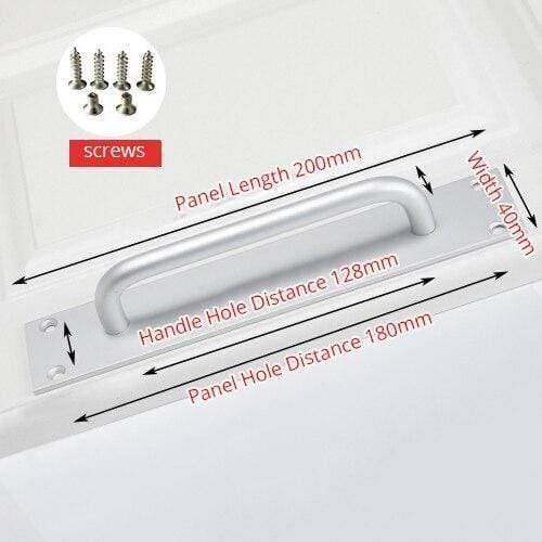 Planet Gates 371104 5704 Silver Fashion Black Cabinet Handles Aluminum Alloy Kitchen Door Handles Cupboard Pulls Drawer Knobs Furniture Room Door Hardware