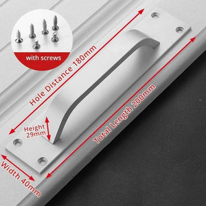 Planet Gates 371104 5705 Silver Fashion Black Cabinet Handles Aluminum Alloy Kitchen Door Handles Cupboard Pulls Drawer Knobs Furniture Room Door Hardware