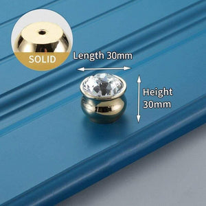 Planet Gates 371104 6729 Gold Crystal Knobs Kitchen Cabinet Handles Shoebox Closet Door Pulls Drawer Knobs Wardrobe Pullers with Screws Hardware