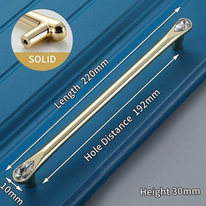 Planet Gates 371104 6732-192 Gold Crystal Knobs Kitchen Cabinet Handles Shoebox Closet Door Pulls Drawer Knobs Wardrobe Pullers with Screws Hardware