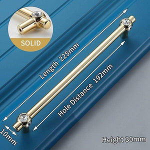 Planet Gates 371104 6733-192 Gold Crystal Knobs Kitchen Cabinet Handles Shoebox Closet Door Pulls Drawer Knobs Wardrobe Pullers with Screws Hardware